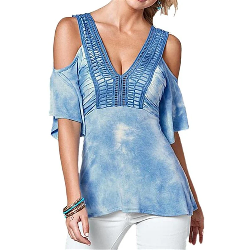 Для женщин со шнуровкой на шнуровке спущенными плечами блузка 2019 летние топы