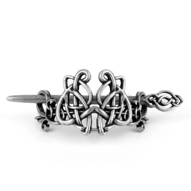 300 sliver Заколка для волос Viking Celtics Knots Crown, винтажная металлическая заколка для волос с драконами, заколка для волос, ювелирные аксессуары для волос для женщин и девушек - Окраска металла: 300 sliver