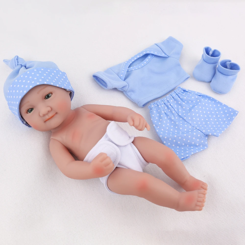 NPKDOLL 25 см 10 дюймов Мини полный корпус мягкие виниловые силиконовые куклы