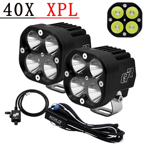 CREE XPL B 2X U3 светодиодный Универсальный 3 Режим противотуманная фара для велосипеда вспомогательная лампа с алюминиевым радиатором Корпус 4200lm мотоциклетная фара грузовика пятно света Вит - Цвет: CREE XPL B