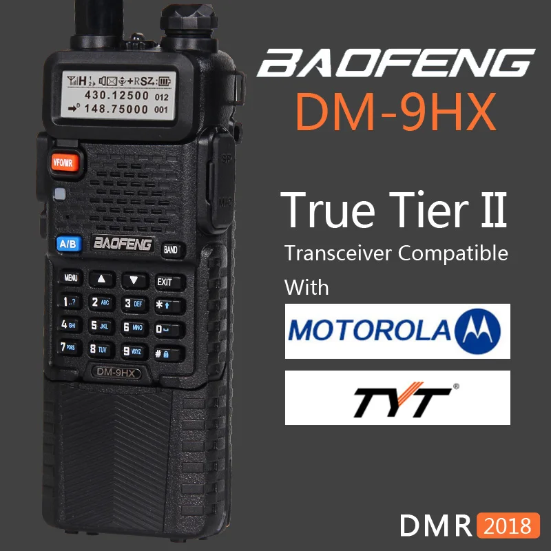 9HX Baofeng Двухдиапазонная двухканальная рация Tier 2 II DMR, цифровая двухсторонняя рация, DM-9HX радиостанция, DM-5R плюс UV-5R UV5R UV 5R - Цвет: 9HX