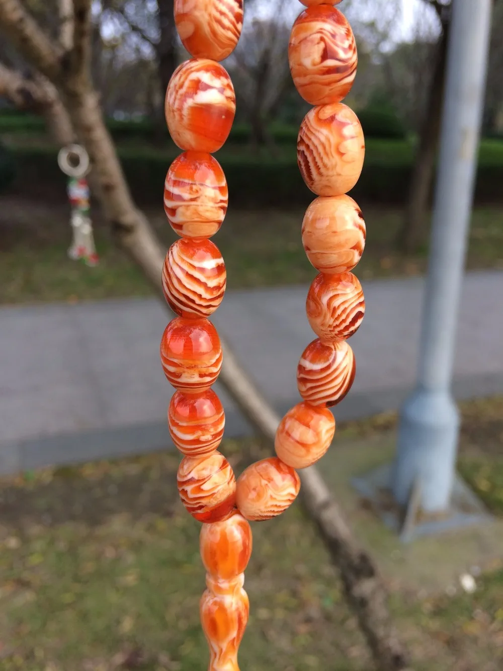 Имитация янтарного цвета 33 мусульманские молитвенные четки из бусин мисбаха