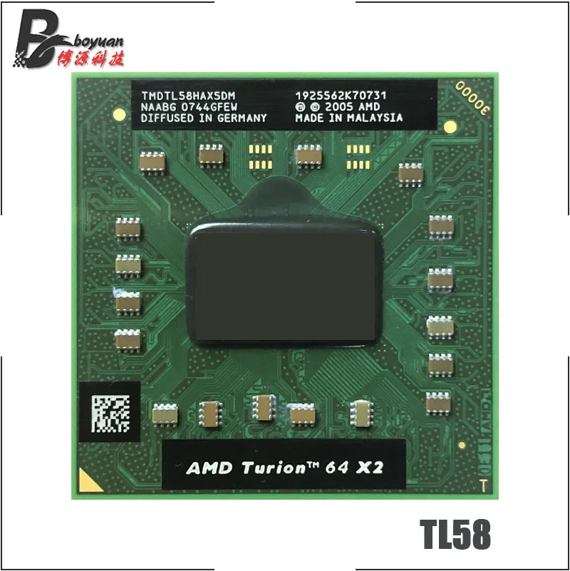 Процессор AMD Turion 64 X2 Mobile technology TL 58 TL58 1 9 ГГц двухъядерный процессор TMDTL58HAX5DC Socket