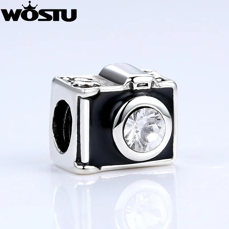 Высокое качество сентиментальные снимки камера серебряный шарм бусины подходит