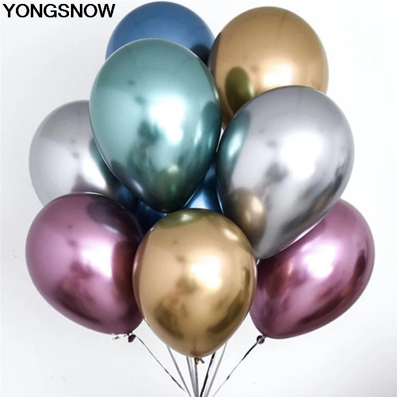 multicolor YONGSNOW 10/20 штук 12-дюймовые толстые жемчужный металлик шар латексный гелиевый надувные воздушные шары на день рождения вечерние свадебные дома деко игрушка - Цвет: multicolor