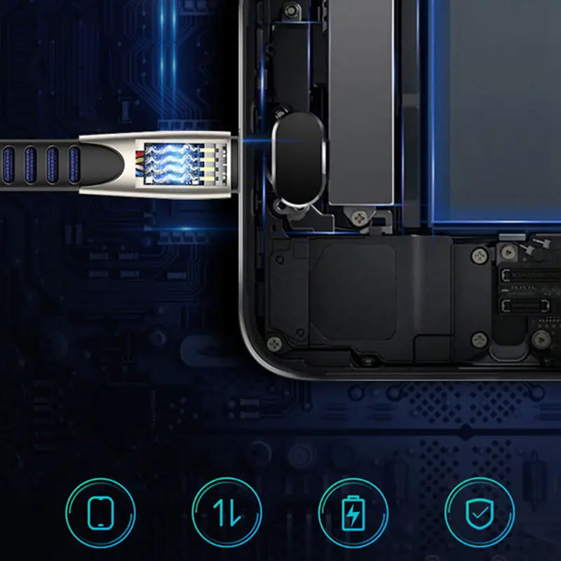 Micro-Usb зарядное устройство кабель для быстрой зарядки для Xiaomi huawei Microusb кабель для передачи данных для Android кабели для мобильных телефонов(серый серебристый+ B