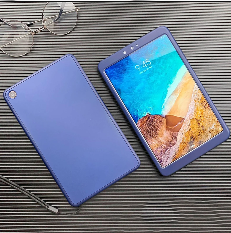 Funda для Xiaomi Mi pad 4 чехол " с закаленным стеклом ультра тонкий 360 полный охват Мягкий силиконовый чехол для Xiaomi Mi pad 4