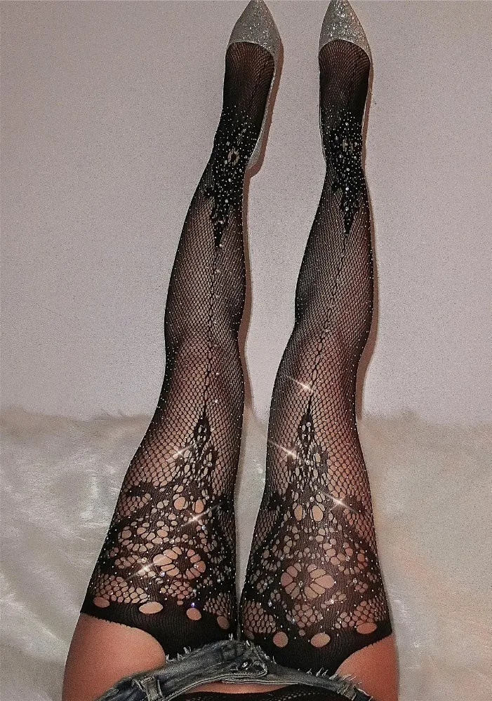 open crotch Женские колготки с открытой промежностью, стразы, ажурные колготки, Medias De Mujer Collant Femme Lenceria, прозрачные блестящие SW301 - Цвет: open crotch