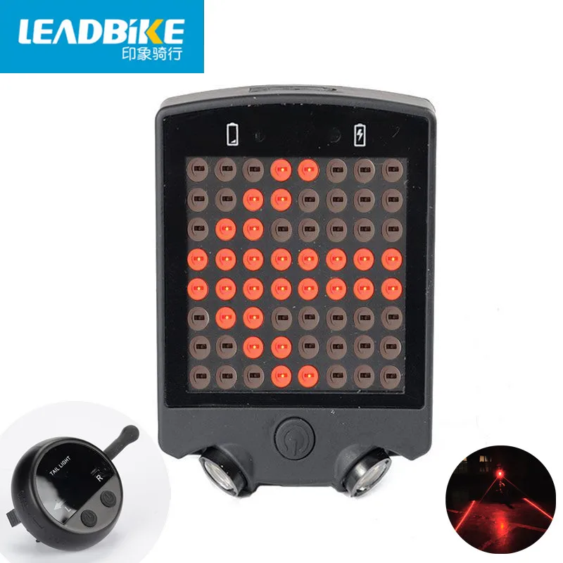 Leadbike 64 светодиодный лазерный велосипед задний светильник USB Перезаряжаемые с