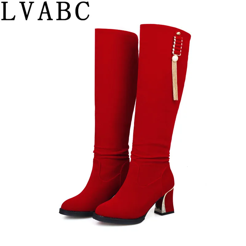 Женские ботинки на высоком каблуке черные синие красные для вечеринки большой