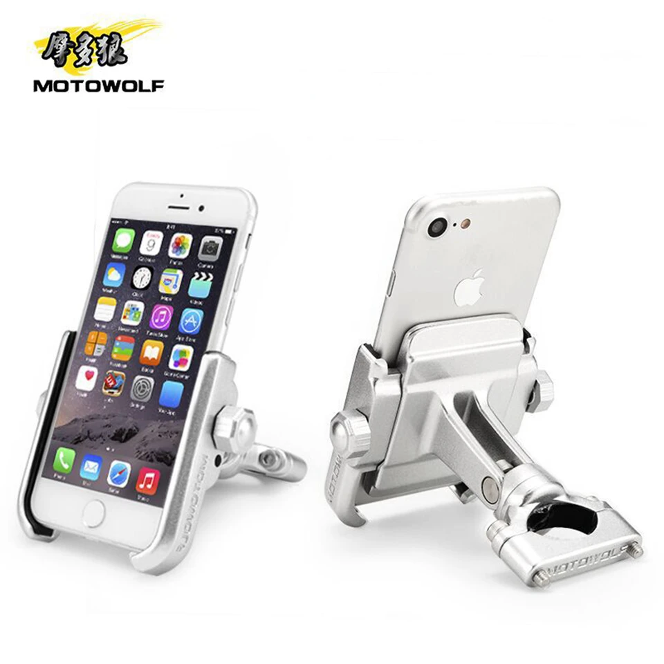Universal Motorcycle/Bicycle/Electric-bike Phone Holder GPS Stand with USB Charger for 4-6.6 inch Mobile iPhone Samsung Huawei