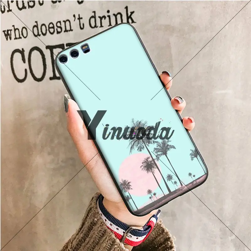Мягкий чехол для телефона Yinuoda California с изображением пальм на заказ Huawei Mate10 Lite P20 Pro