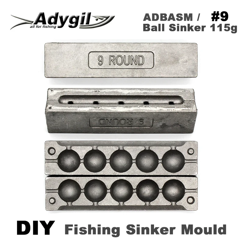 DIY рыболовный шар adyil грузило форма ADBASM/#9 115 г 5 полостей|Рыболовные снасти| |