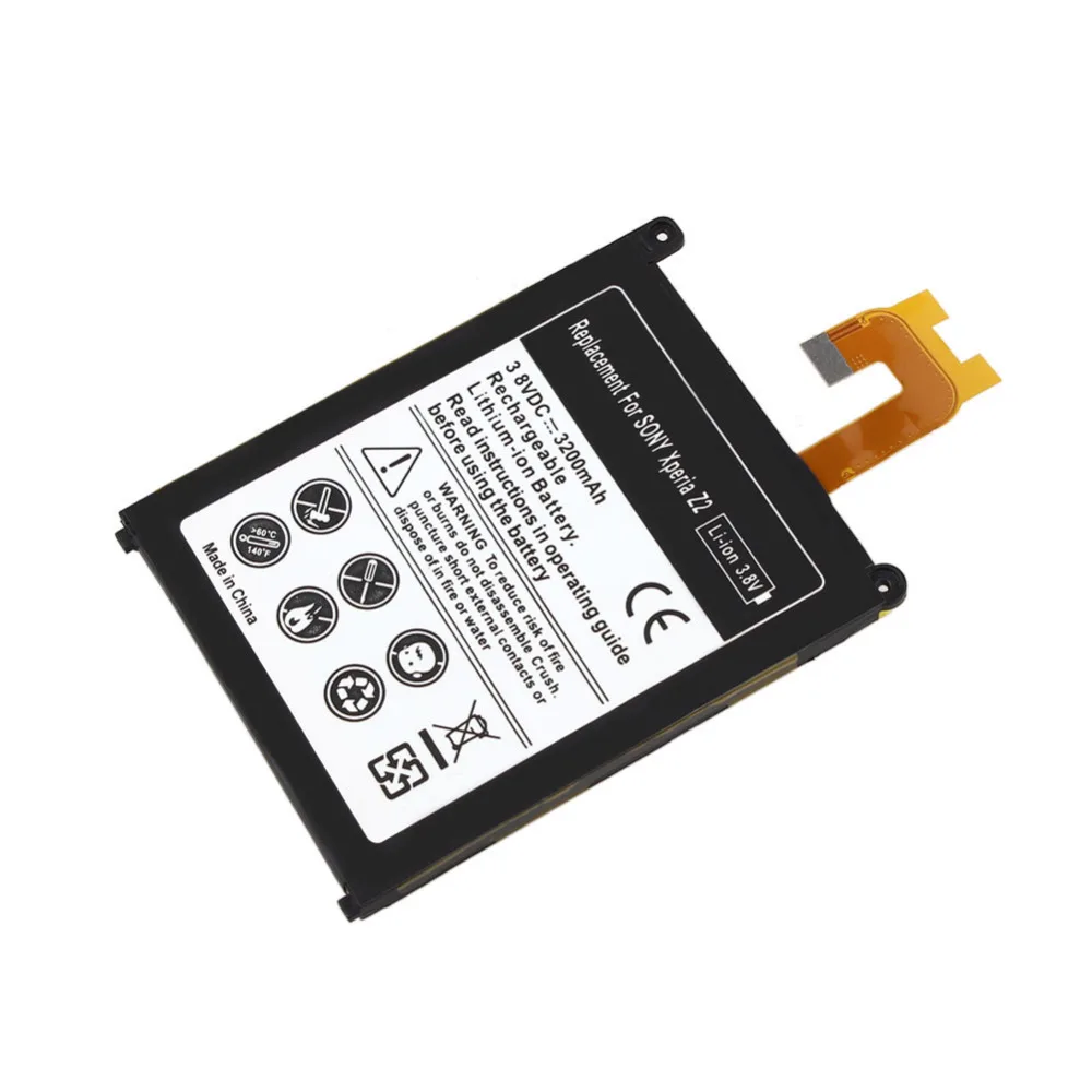 Перезаряжаемый литий ионный аккумулятор большой емкости 3200 мАч для Sony Xperia Z2 L50t