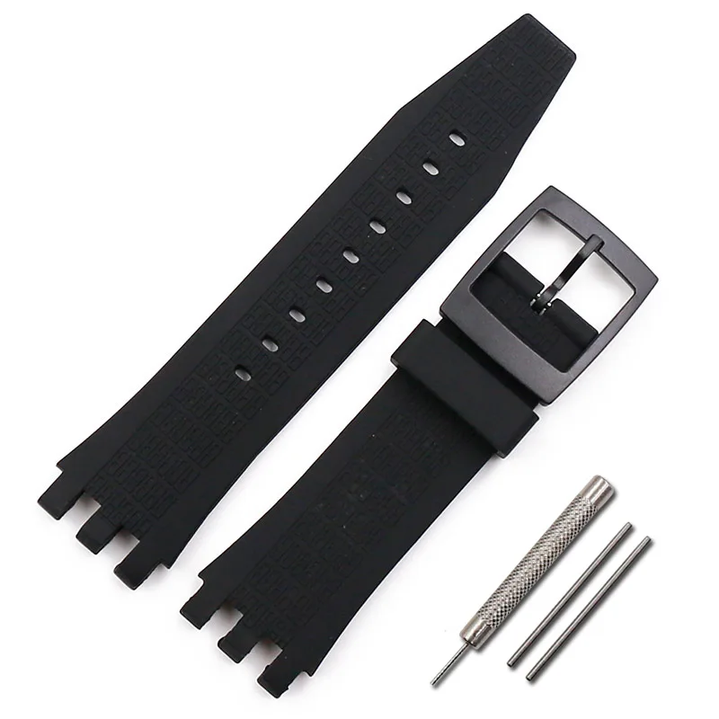 Пряжка силиконовый ремешок мужские часы аксессуары для Swatch VGK403 SVGK406SVGK409 402 водонепроницаемый браслет женский ремешок для часов - Цвет ремешка: black