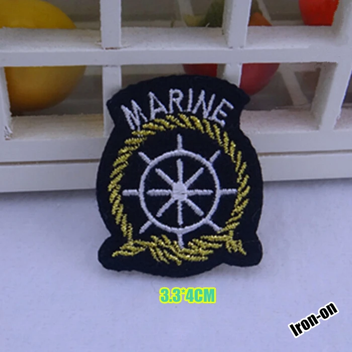 Вышитые украшения одежды якорь diy Вышивка патч железо на наклейках 3 шт в