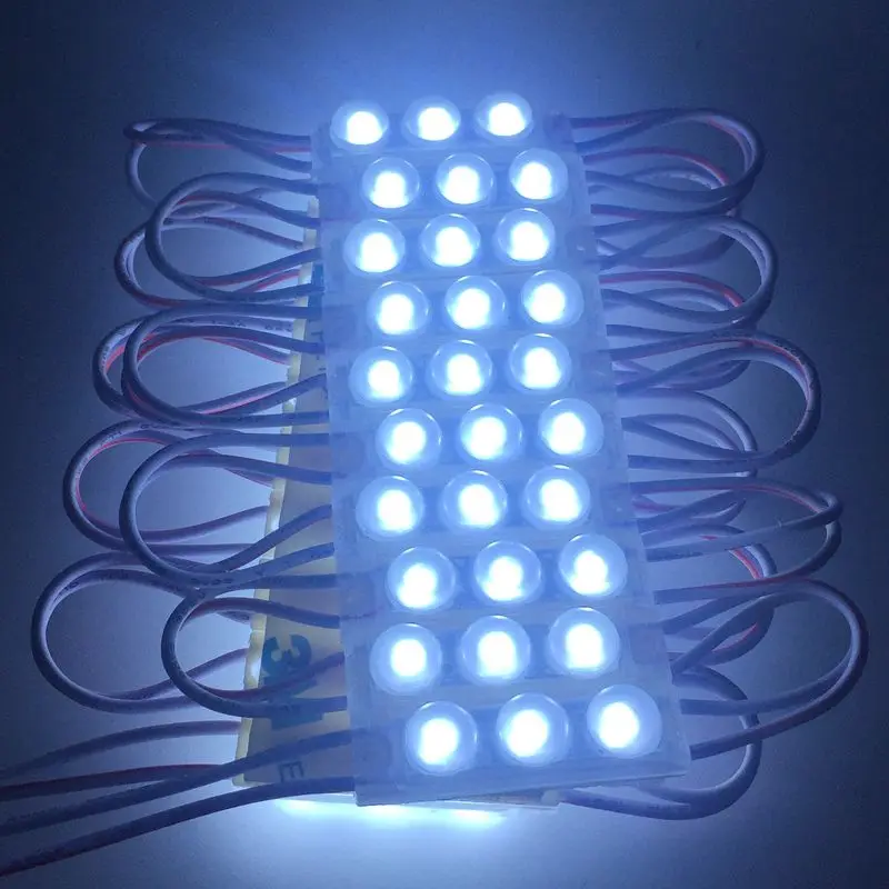 1000 шт. 2835 SMD 3 светодиодный мини модуль 40*10 мм IP65 Водонепроницаемый инъекций объектив для Светодиодный Знак Рекламы Подсветка DC12V супер яркий