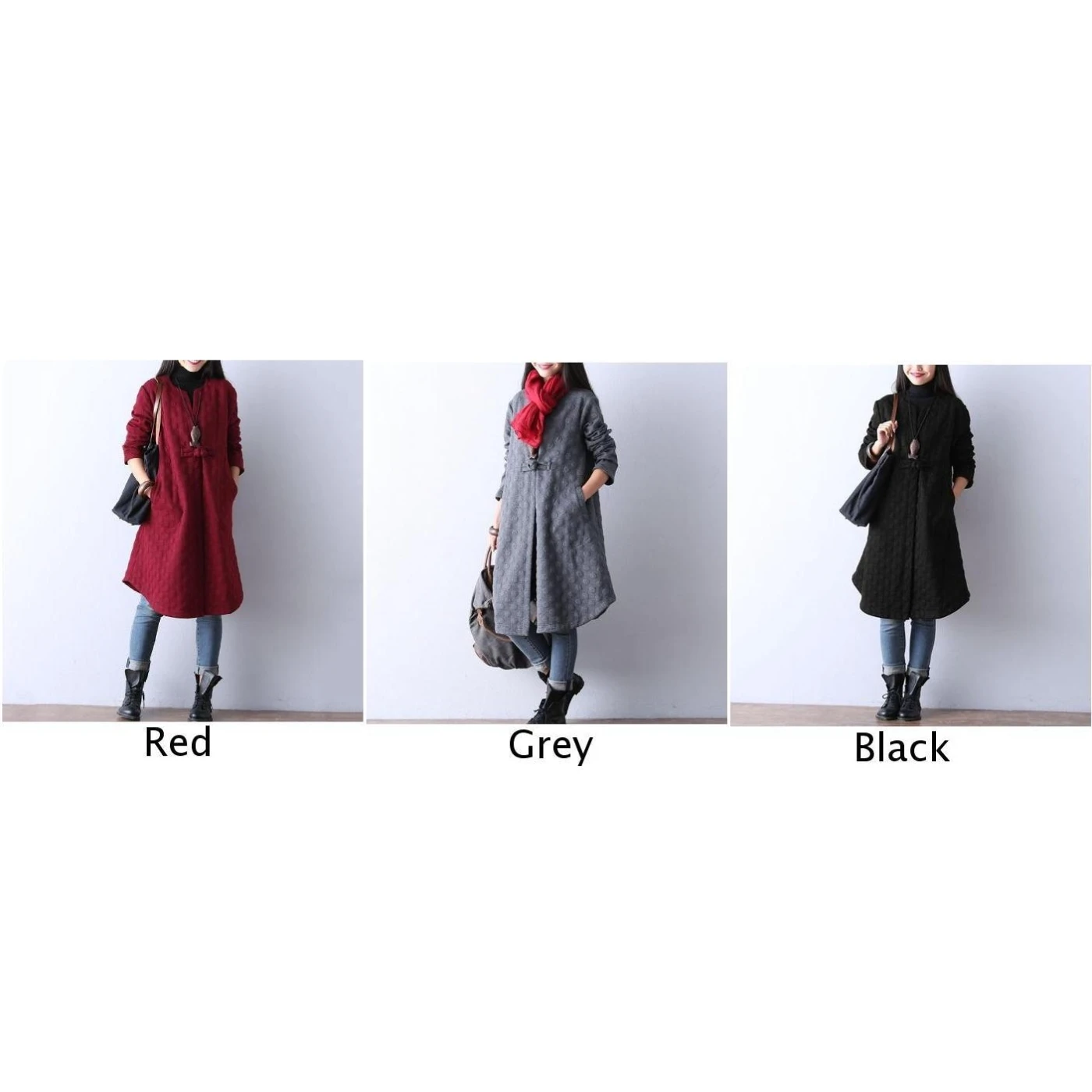 Длинный рукав свободный хлопковый ветровка 1 шт. Женское пальто Дамская верхняя