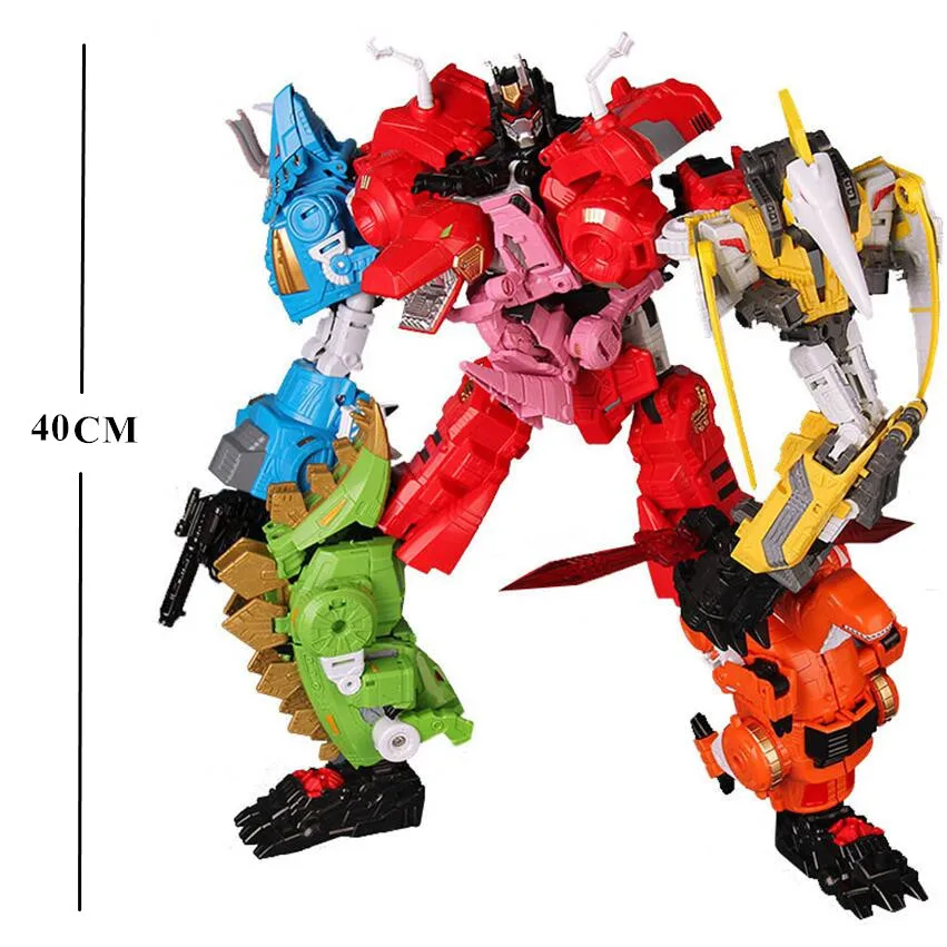 Новинка, 5 в 1, большая трансформация, модель динозавра, Игрушка Аниме KO G1 Devastator, фигурка самолета, мотоцикла, игрушка для мальчиков старшего возраста