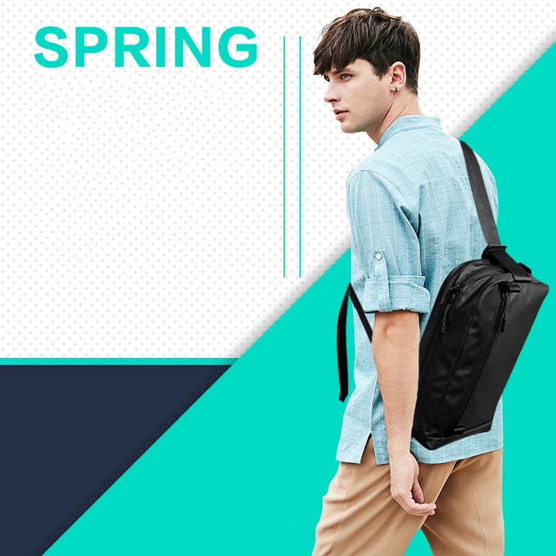 Стильная многофункциональная мужская сумка на плечо с защитой от кражи Большая