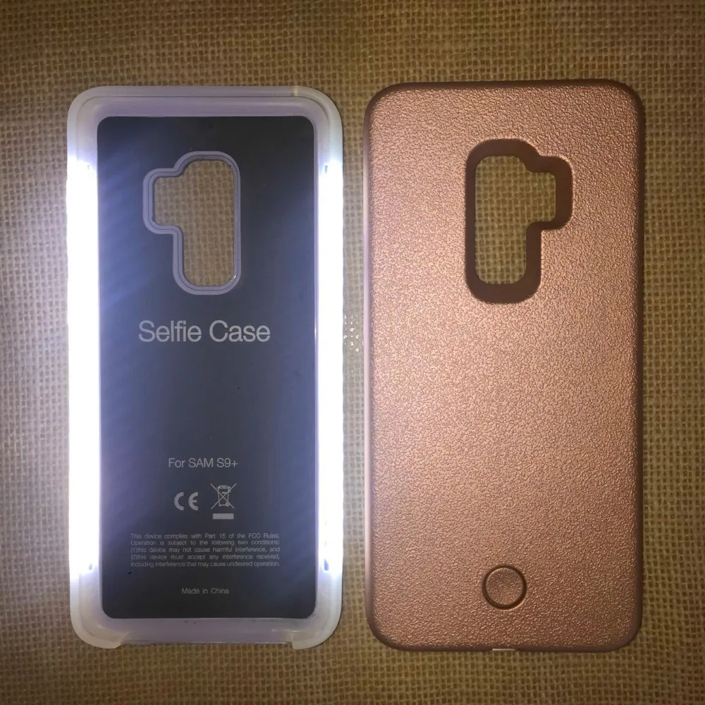 Light Glow Phone Case For galaxy S9 Plus S10 Plus Case Photo Fill Light Artifact For Samsung S10 S9 S8 plus Selfie Mobile Shell