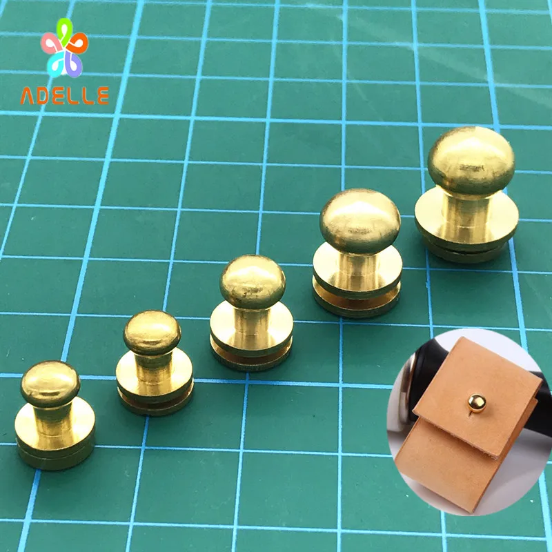 Прочный ремень из кожи и латуни 5/6/7/8/9/10 мм|belt screw|head buttonrivets riveter |