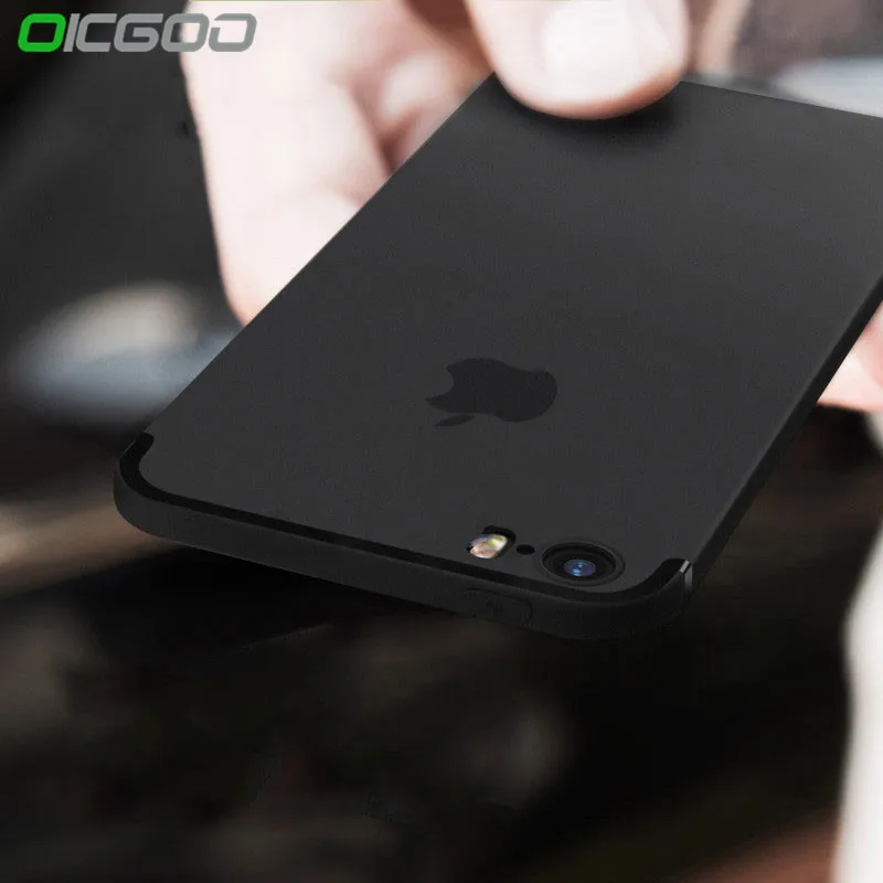 Роскошный силиконовый чехол OICGOO из ТПУ для iPhone 6 6s 7 Plus 5 5S SE s задняя Матовая Мягкая