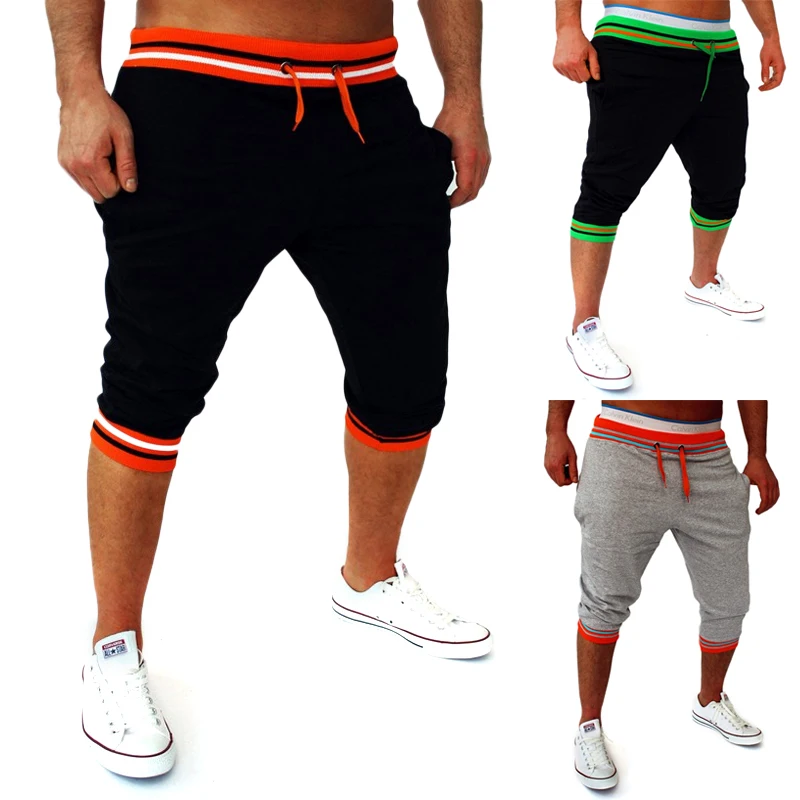 Мужские Мешковатые Капри шаровары шорты бермуды для ММА хлопковые фитнеса