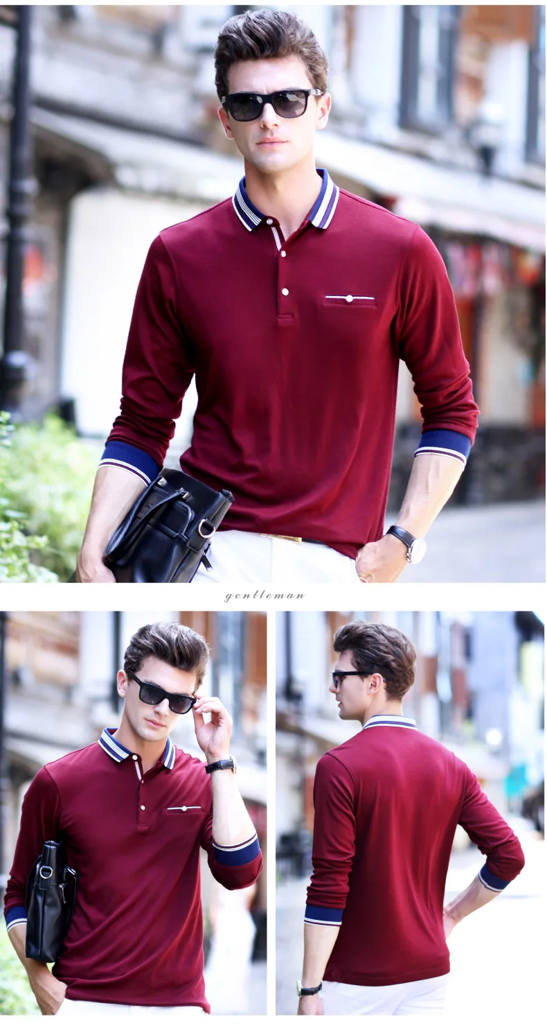 Airgracias бренд Поло S Mens Solid Цвет поло Рубашки для мальчиков хлопок длинный рукав Camisas Поло стенд воротник мужской Поло рубашка 3XL 8889