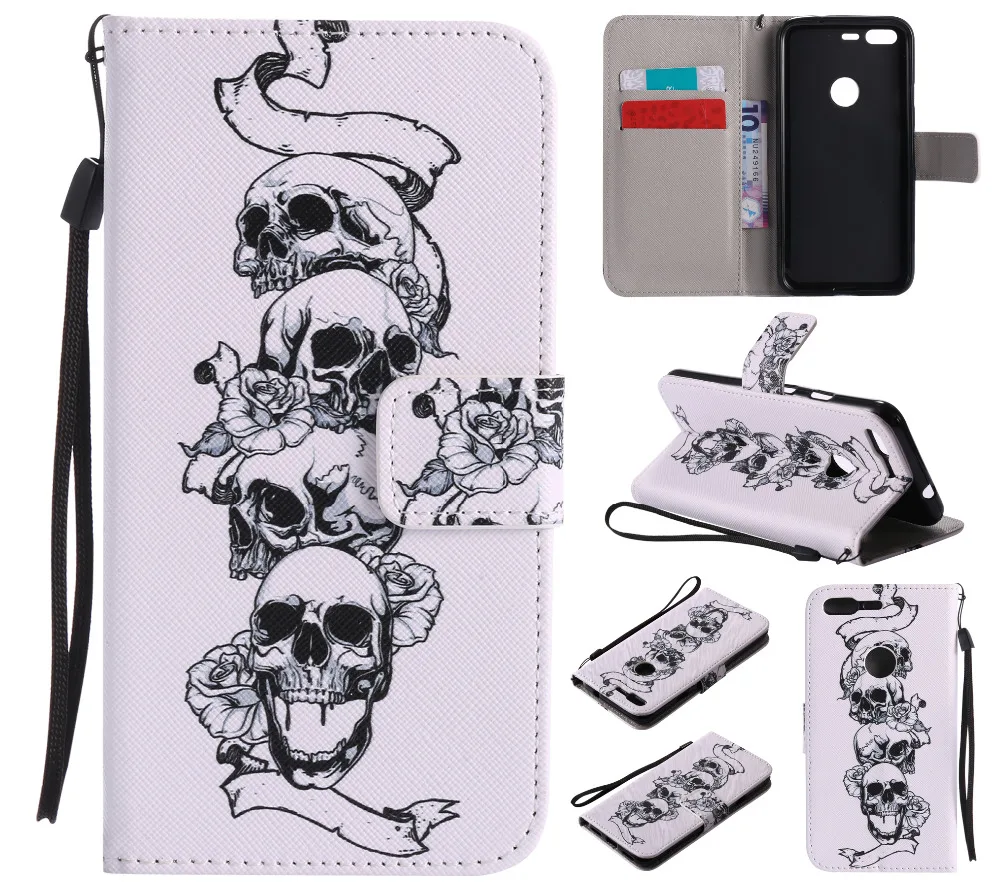 Череп цветочным узором кошелек Подставка держатель Чехол В виде ракушки сумка