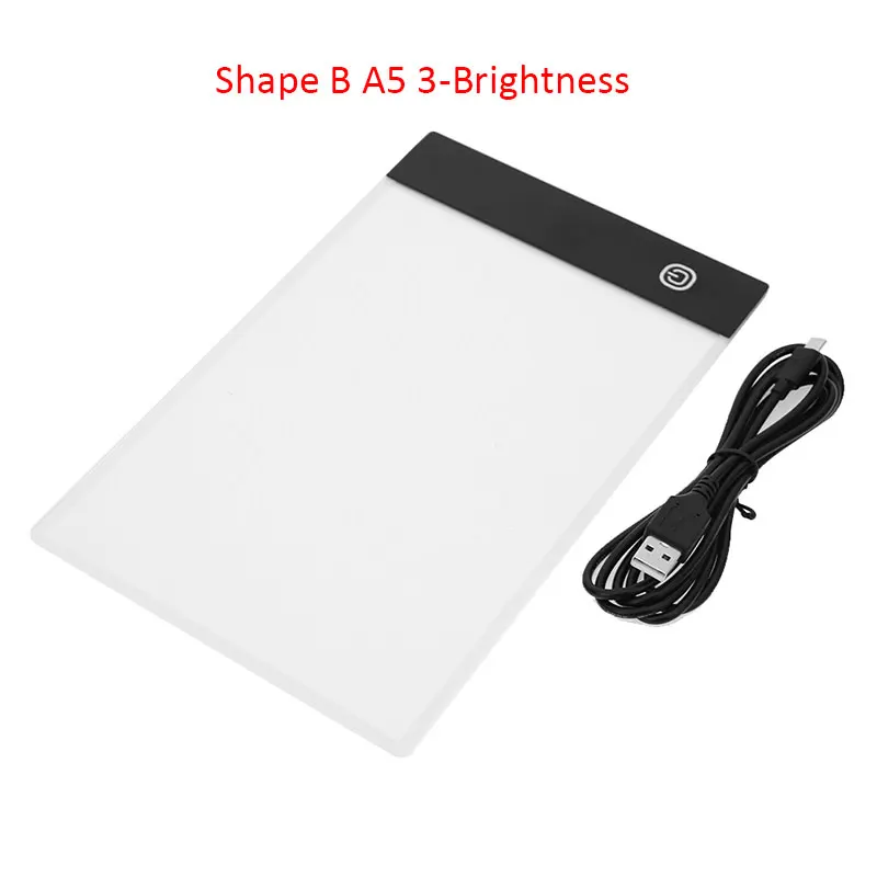 A5 3-Brightness A3 A4 A5 GraphicTablet цифровой графический планшет для рисования знак Дисплей Панель световой трафарет графиком тонкий чертежная доска свет - Цвет: A5 3-Brightness