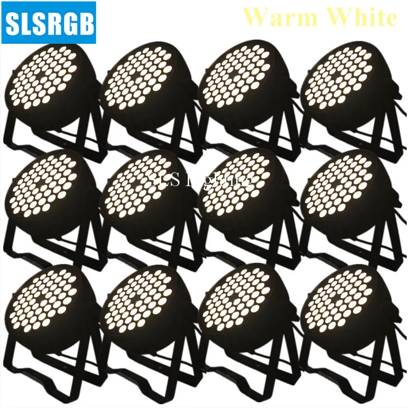 

12pcs/lot NEW FLAT SLIM Warm White 3w 54pcs led par 64 led lighting lamp led par 54*3w led light led stage disco dj wedding