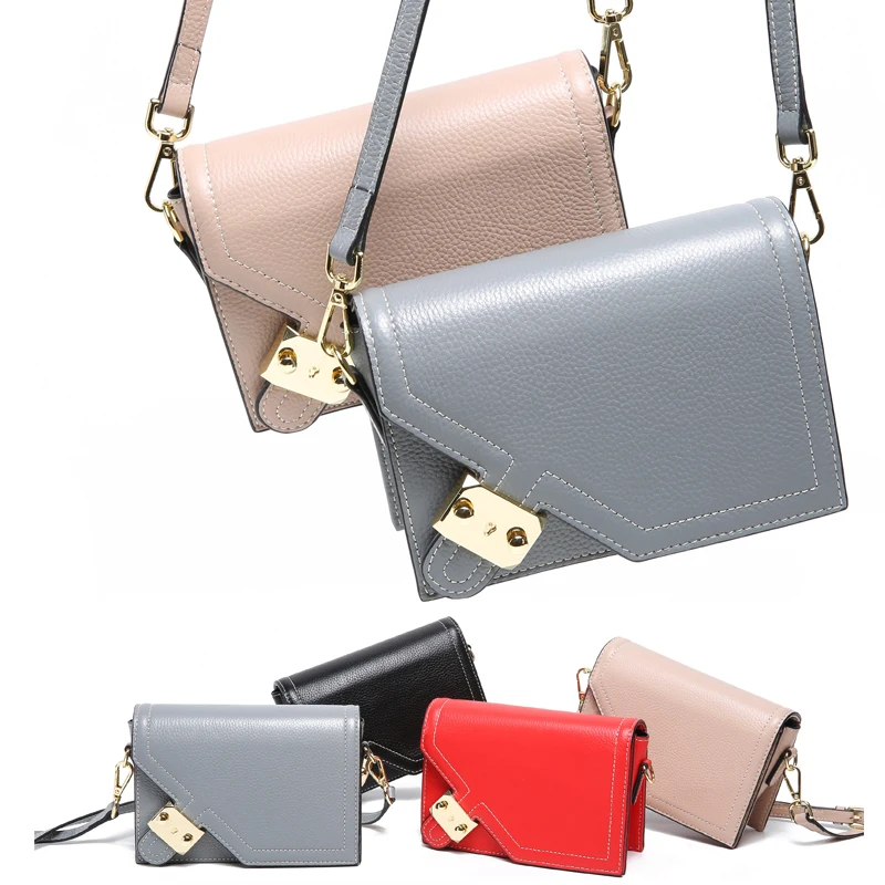 Натуральная кожа Женщины Crossbody сумка Известный бренд 2019 Кожаная на длинном ремне