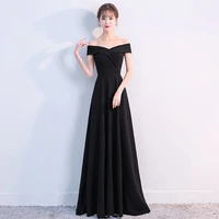 in stock chiffon long bridesmaid dresses women formal party dresses off the shoulder 2019 hot sale