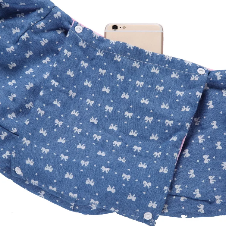 Двусторонняя сумка слинг для собак и кошек/маленьких регулируемая джинсовая