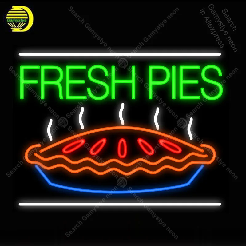 Неоновая вывеска для свежих пирогов неоновая лампа супа стеклянная трубка декор