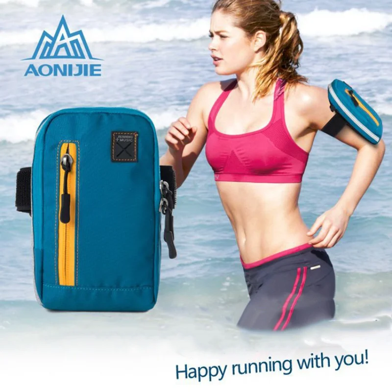 Outdoor Men Women Running Arm Bag Sport Exercise Wrist Band Case Pouch EDC Travel Camping Multifunctional Universal Phone Holder | Спорт и