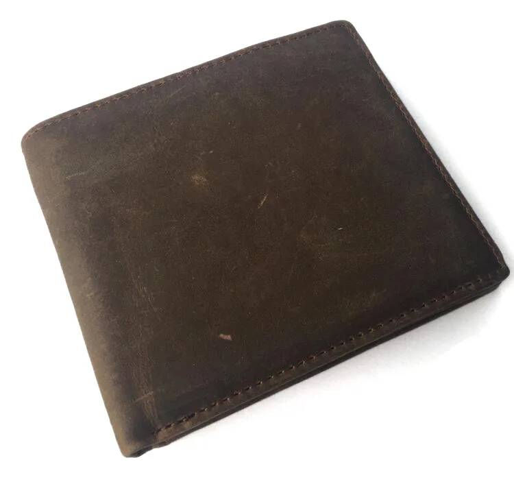 Кошелек MS винтажный из натуральной кожи для мужчин с карманом на молнии TW1661 |