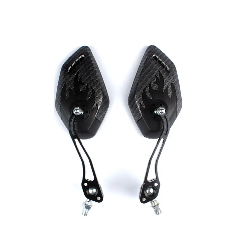 

Carbon Pattern Bicycle Handlebar Rearview Mirror 360 Rotation Rear Mirror Fit Mountain Bike Aluminium Alloy Cycling Accessories