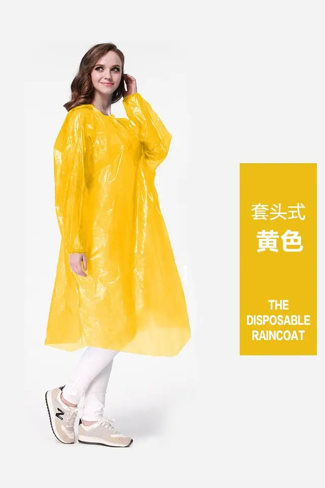 Disposable raincoat pe men and women outdoor travel light batch rainwear children adult poncho | Дом и сад