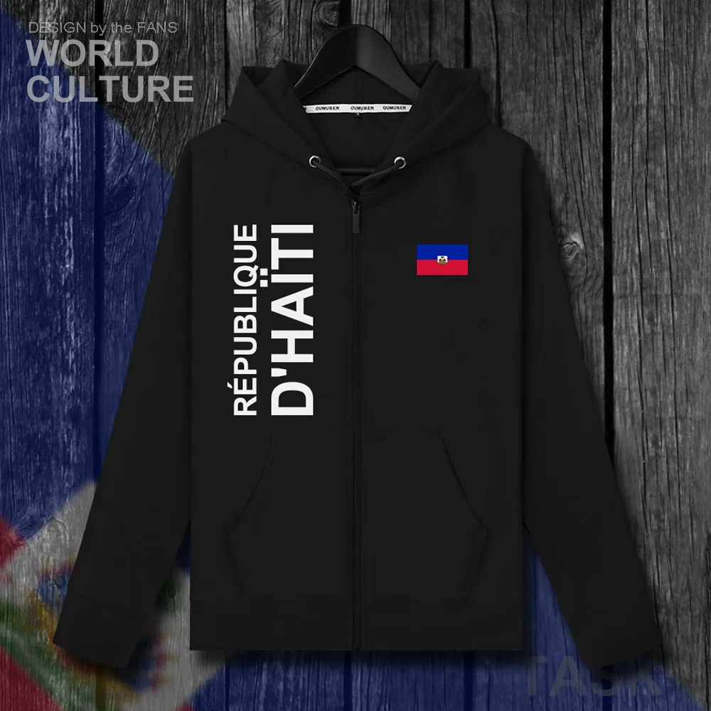 Толстовка haitянская Hayti Ayiti Мужская Флисовая свитшот зимний кардиган на молнии