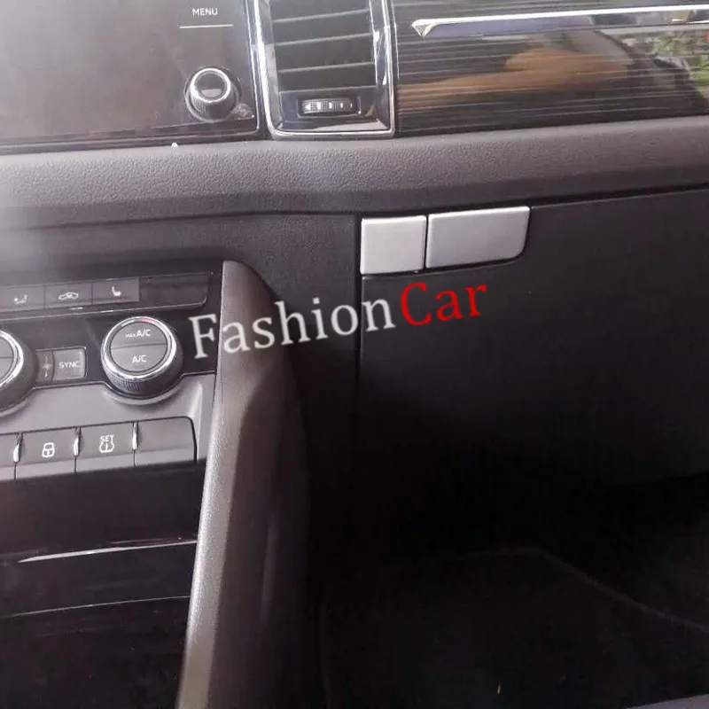 Для Skoda Kodiaq ABS пластик интерьер перчатки ручка Накладка аксессуары для стайлинга автомобилей 2 шт./компл. левым только