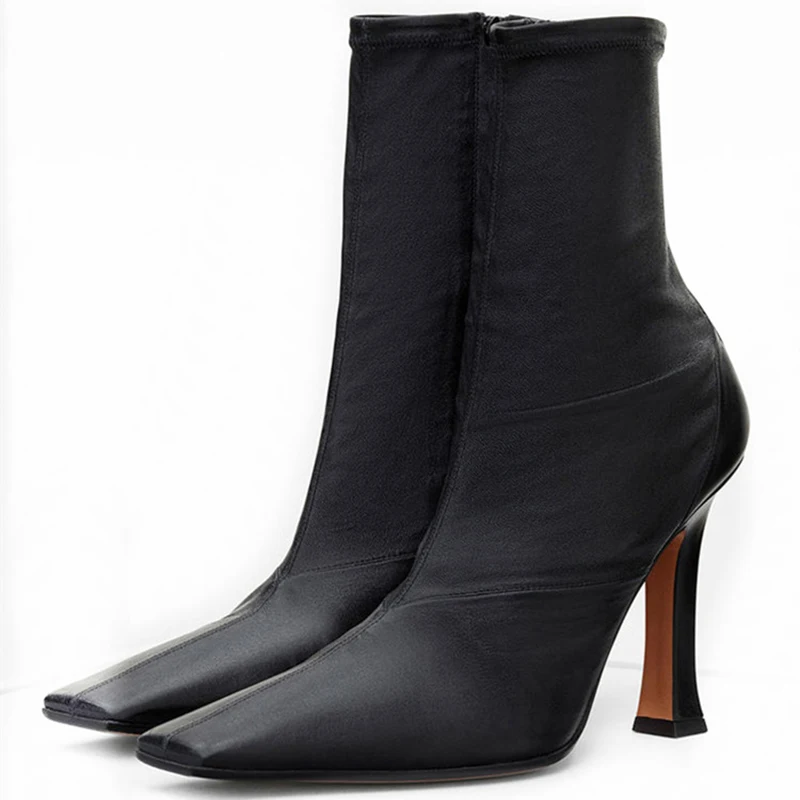 Vangull Women Boots hot Woman Genuine Leather cow leather Europe and the United States British short boots square t fashion | Обувь