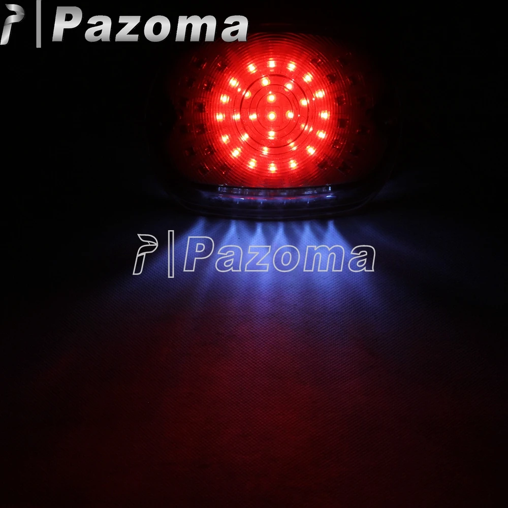 PAZOMA МОТОЦИКЛ дым 12V светодиодный задний стоп светильник с сигналом поворота s для