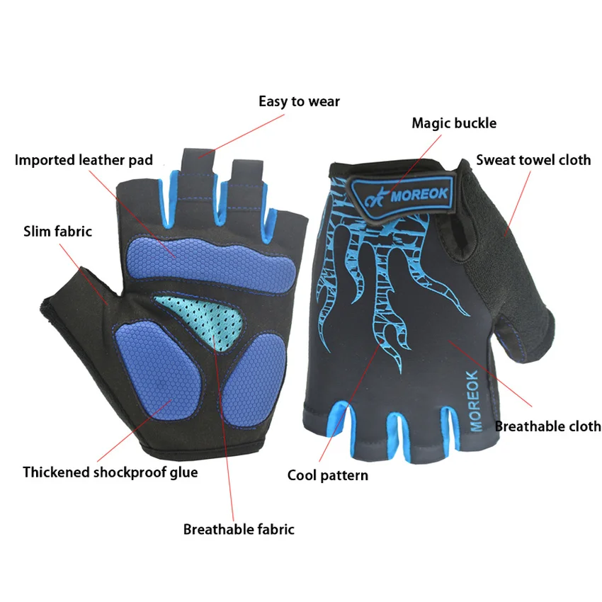 Half Finger Bicycle Gloves Breathable Guantes De Ciclismo Road Bike Glove Sports Mittens Motorcycle Cycling for Bicycles | Спорт и