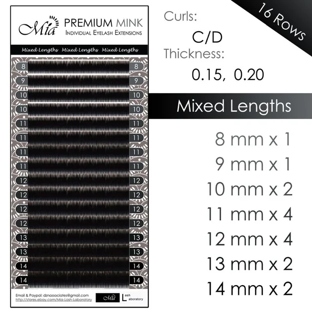 [0 12/0/15 J/B/C/D/DD/D +/L 8 15 мм/смешанная длина] полуперманентные синтетические норковые