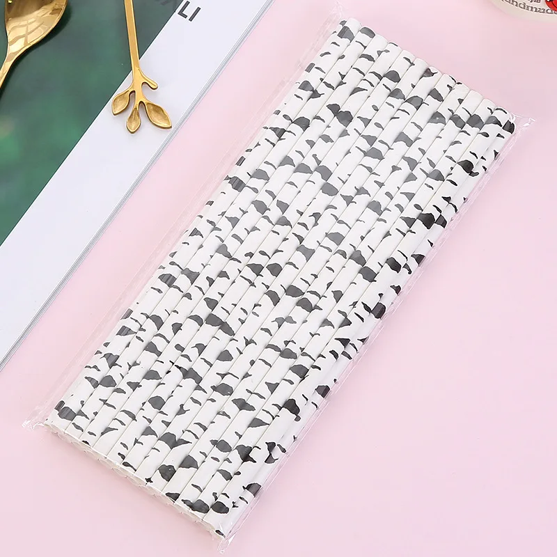 25 шт. соломенная бумажная соломинка для питья Детская праздничная одежда дня