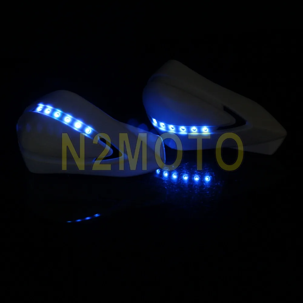 

Orange Motocross Handguard Blue LED Turn Signal Light 22mm 7/8" Hand Protector for EXC EXCF SX SXF SXS MXC MX XC XCW XCF