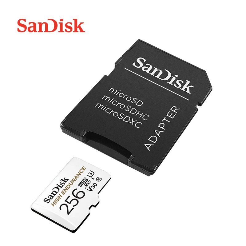 SanDisk high durable microSD card 32gb microSDHC 64gb 128gb 256gb microSDXC memory card with adapter for Surveillance cameras