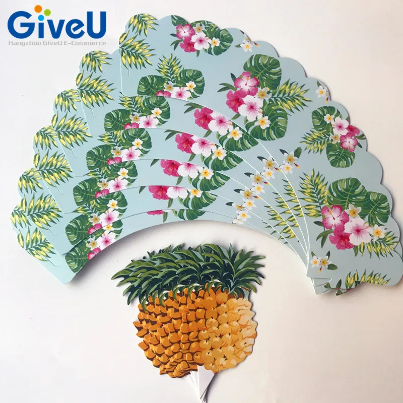 GiveU 24 шт. украшение Фламинго для тортов ананас обертки Дети сувениры День